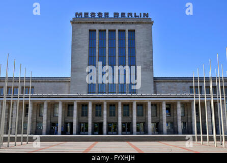 Historische Haupteingang, Messe Berlin, Messe Berlin Messe, Hammarskjoldplatz, Charlottenburg, Charlottenburg-Wilmersdorf, Berlin, Deutschland / Hammarskjöldplatz Stockfoto