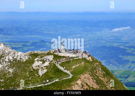 Drachenweg, Gipfel, Mount Pilatur, Kanton Obwalden, Schweiz Stockfoto