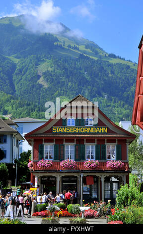 Talstation, Talstation, Stanserhorn-Bahn, Stans, Nidwalden, Schweiz / Stanserhornbahn, Stanserhorn Bahn, Stanserhorn-Bahn Stockfoto