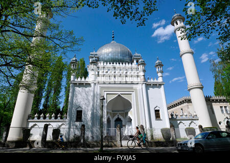 Ahmadiyya-Moschee, Brienner Straße, Wilmersdorf, Berlin, Deutschland / Minarett Stockfoto