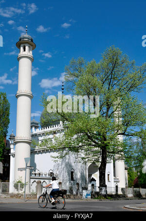 Ahmadiyya-Moschee, Brienner Straße, Wilmersdorf, Berlin, Deutschland / Minarett Stockfoto