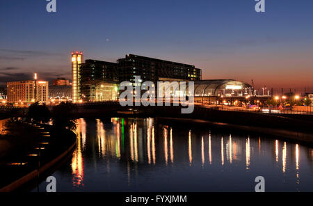 Hauptbahnhof, Berlin, Deutschland / der Spree, Hauptbahnhof Stockfoto