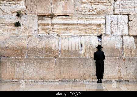 Jude, Gebet, Wailing Wall, Tempelberg, Jerusalem, Israel / Kotel Stockfoto