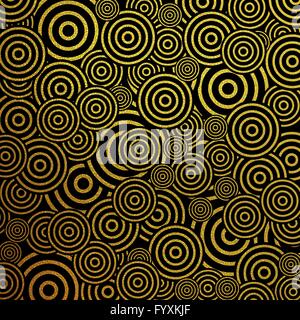 Goldglitter Kreise Muster Vektor Hintergrund Stockfoto