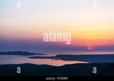Griechenland-Sonnenuntergang Stockfoto