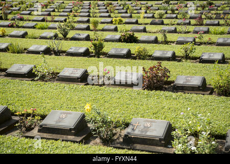 THAILAND KANCHANABURI VERBÜNDET WAR CEMETERY Stockfoto