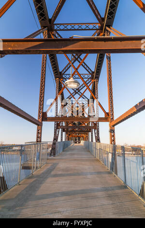 Clinton Presidential Park-Brücke in Little Rock, Arkansas Stockfoto