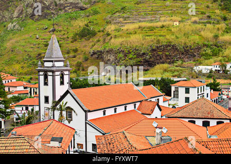 Ansicht der Kirche Saint-Vincent, Madeira, Portugal Stockfoto