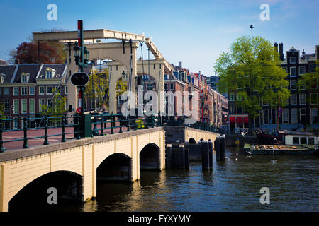 Die Magere Brug, magere Brücke. Amsterdam Stockfoto