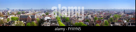 Panorama von Amsterdam, Holland, Niederlande Stockfoto