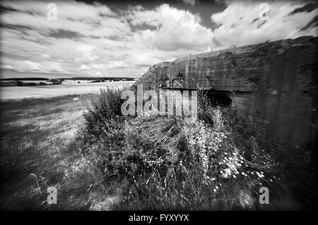 Bunker aus dem zweiten Weltkrieg. Mlawa, Polen Stockfoto