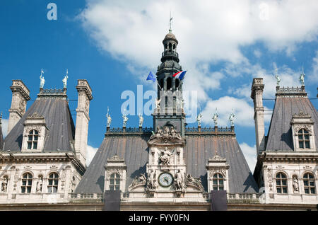 Das Hotel de Ville, Paris, Frankreich. Stockfoto