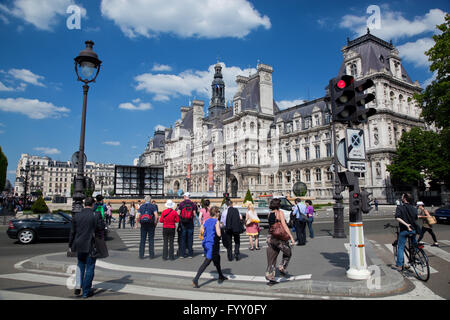 Das Hotel de Ville, Paris, Frankreich. Stockfoto