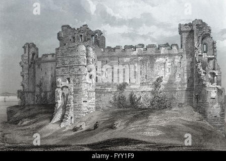 Tantallon Castle, in der Nähe von North Berwick, East Lothian, Schottland Stockfoto