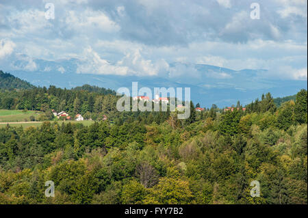 Berggipfel St. Urban in Slowenien in der Nähe von Maribor. Stockfoto