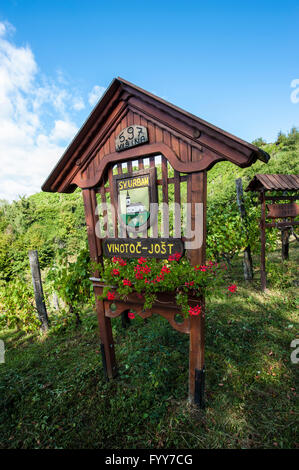 Berggipfel St. Urban in Slowenien in der Nähe von Maribor. Stockfoto