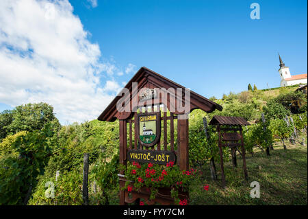 Berggipfel St. Urban in Slowenien in der Nähe von Maribor. Stockfoto