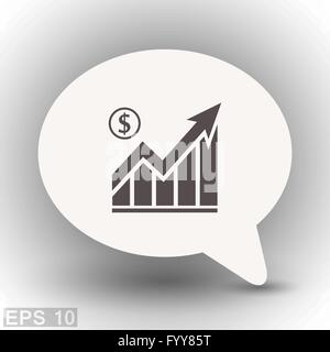 Piktogramm des Graphen. Vektorgrafik für Design-Konzept. EPS-10 Stock Vektor