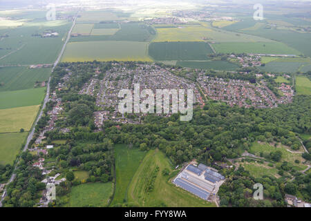 Eine Luftaufnahme des Lincolnshire Dorf von Sudbrooke Stockfoto