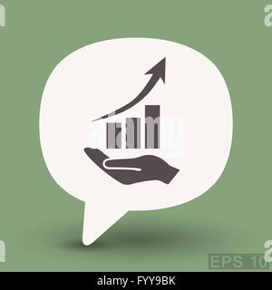 Piktogramm des Graphen. Vektorgrafik für Design-Konzept. EPS-10 Stock Vektor