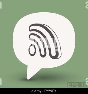 Piktogramm der RSS-Feeds. Vektorgrafik für Design-Konzept. EPS-10 Stock Vektor