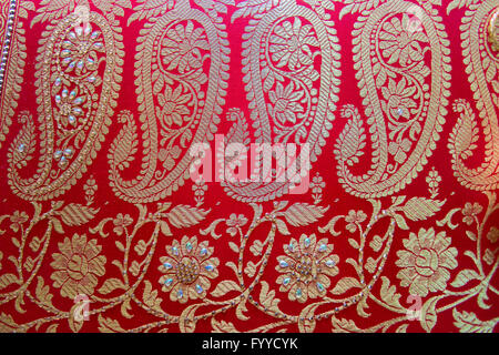 Ein traditionelles jamdani Sari close-up © jahangir Alam onuchcha/alamy Stockfoto