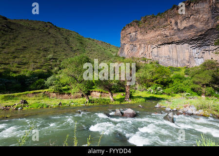 Eurasien, Caucasus Region, Armenien, Kotayk Provinz, Garni, Symphony of Stones Basaltsäulen, UNESCO-Weltkulturerbe Stockfoto