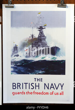 Zweiten Weltkrieg Royal Navy Rekrutierung Plakat Stockfoto