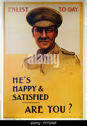 Zweiten Weltkrieg Armee Rekrutierung Plakat Stockfoto
