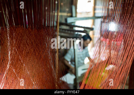 Jamdani saree Arbeitnehmer © jahangir Alam onuchcha/alamy Stockfoto