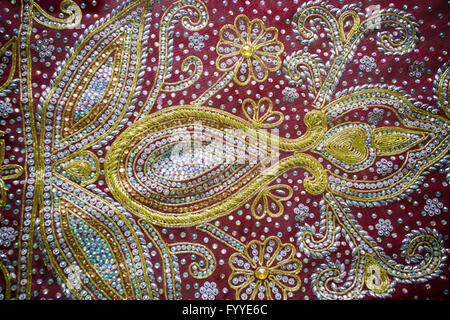 Ein traditionelles jamdani Sari close-up © jahangir Alam onuchcha/alamy Stockfoto