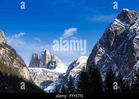 Tre Cime di Lavaredo, Dolomiten, Italien Stockfoto