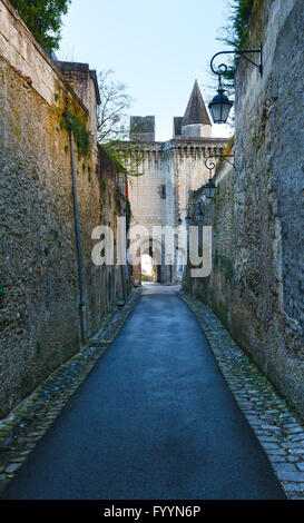 Die königliche Stadt Loches (Frankreich). Stockfoto