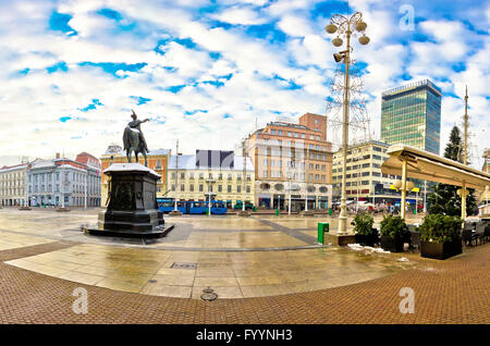 Ban Jelacic Platz in Zagreb Stockfoto