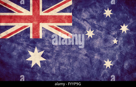 Australien-Grunge-Flagge. Jahrgang Stockfoto