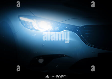 Moderne Luxus Auto-Close-up-Hintergrund Stockfoto