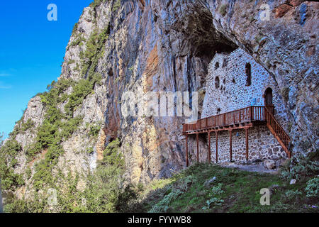 Kirche Agia Ierousalim in Delfi, Griechenland. Diese Kirche ist gerüchteweise im 12. Jahrhundert durch die Tempelritter des Vierten Kreuzzug errichtet worden zu sein. Stockfoto