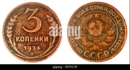 Alte russische Münze Stockfoto