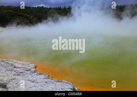 Schöne vulkanische Thermalquelle in Rotorua Stockfoto