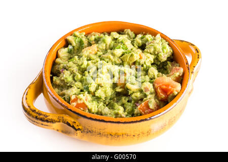 Frische hausgemachte Quacamole in die Schüssel. Stockfoto