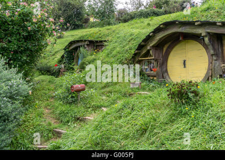 Hobbit-Löcher Stockfoto