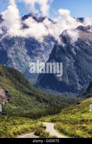 Milford Road entlang Cleddau Tal Stockfoto