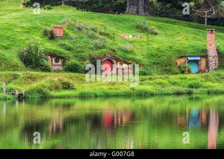 Hobbingen-Film-set Stockfoto