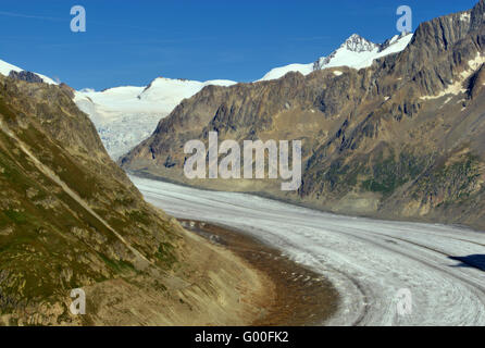 Der große Aletschgletscher Stockfoto