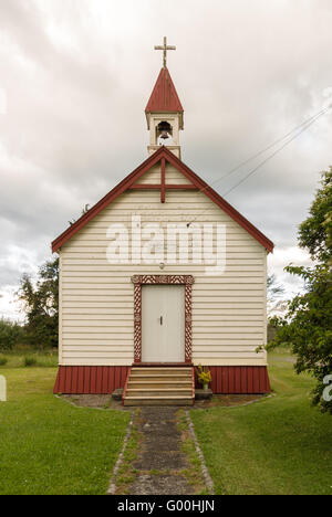 Die historische ländliche katholische Kirche der Unbefleckten Empfängnis in Tokaanu Thermische Frühlinge Turangi in der Nähe von Lake Taupo New Zealand Stockfoto