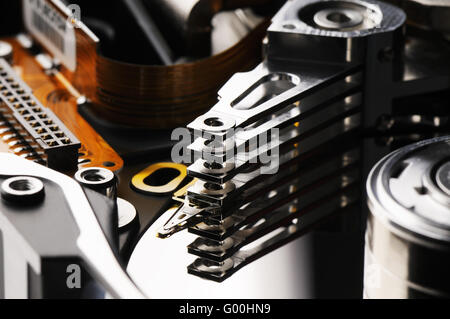 Disk Hintergrund auseinander genommen Stockfoto