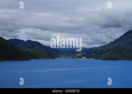 Wunderschöne Küste der Marlborough Sounds Stockfoto