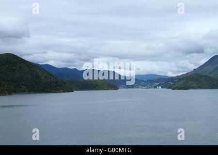 Wunderschöne Küste der Marlborough Sounds Stockfoto