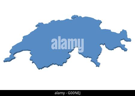 Schweiz-Karte Stockfoto