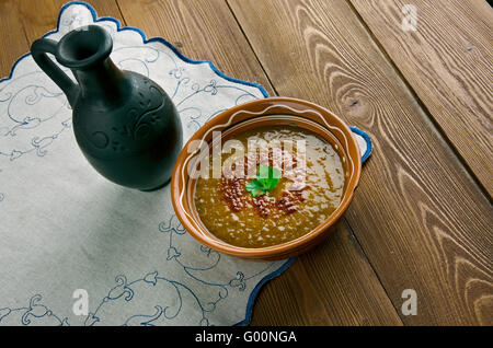 Rote Linsensuppe Stockfoto